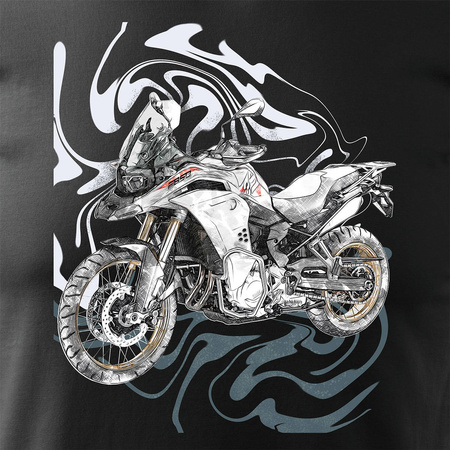 BMW GS F850 pánské tričko na motorku černé