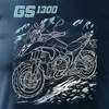 Tričko s motorkou BMW GS R 1300 sběratelská motorka pro muže tmavě modrá REGULAR