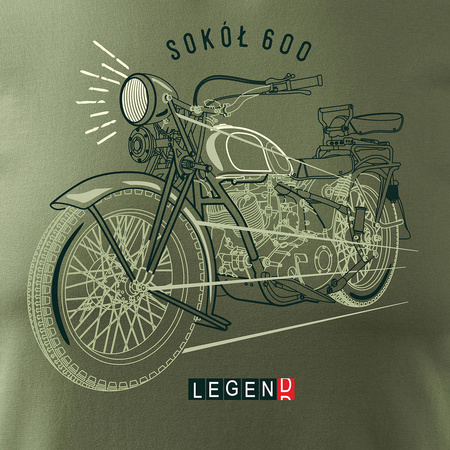 Falcon 600 pánské khaki tričko na motorku REGULAR