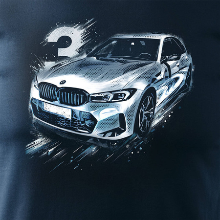 Pánské tričko BMW řady 3 M3, tmavě modré REGULAR