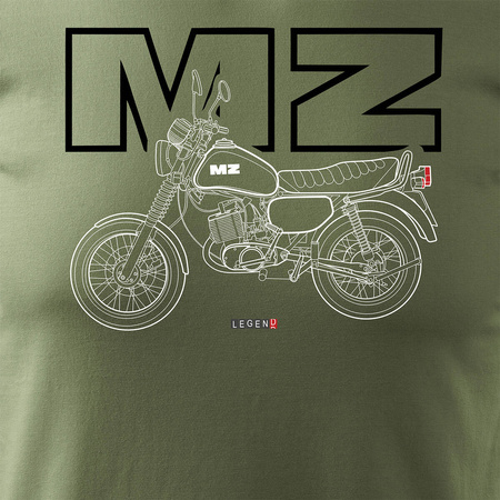 MZ ETZ 150 pánské khaki tričko REGULAR na motorku