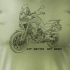 CF MOTO MT800 pánské khaki tričko s motivem motorky