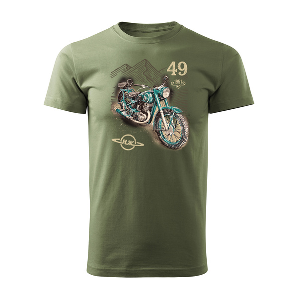 Iz 49 legend pánské khaki tričko REGULAR motorka