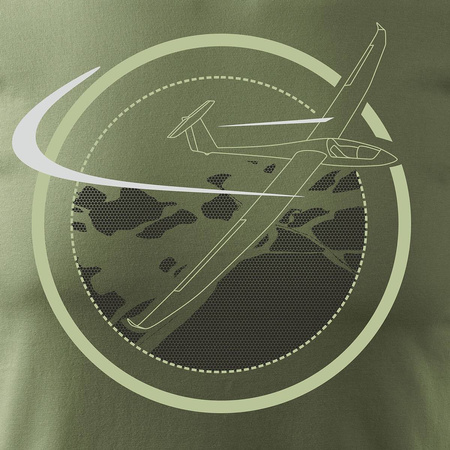 Pánské tričko pro piloty kluzáků khaki REGULAR