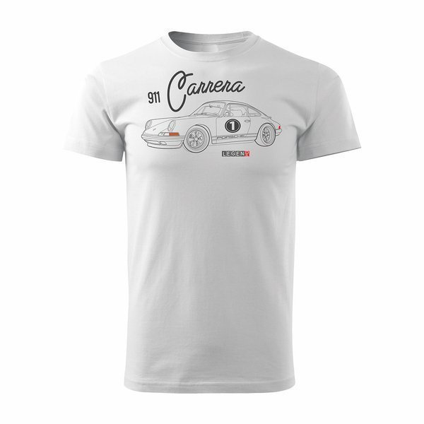Porsche Carrera 911 pánské bílé tričko REGULAR