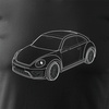 VW New Beatle auto tričko pánské černé REGULAR