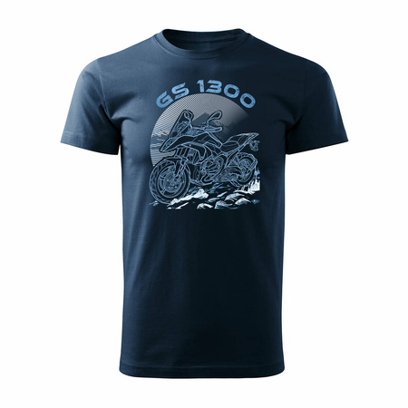 Pánské tričko BMW GS R 1300 motorka námořnická modrá REGULAR