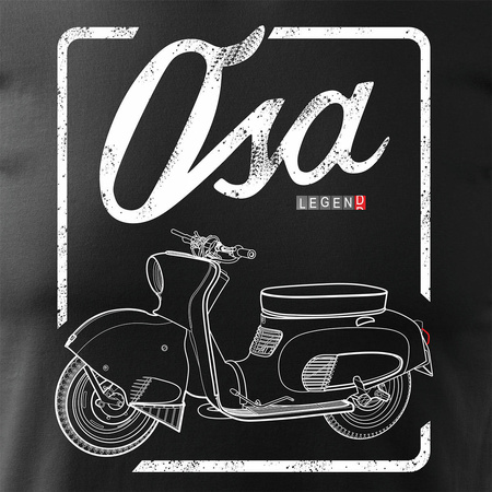 Tričko pro motorkáře se skútrem WFM Osa pánské černé