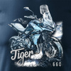 Triumph Tiger 660 pánské námořnicky modré tričko REGULAR na motorku