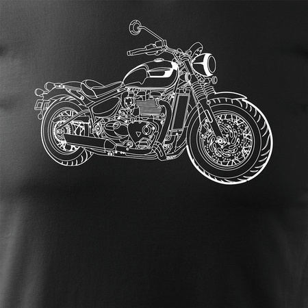 Triumph Bonneville pánské tričko na motorku černé REGULAR