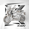 Honda X-ADV XADV pánské tričko na motorku bílé REGULAR