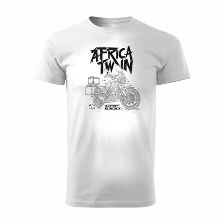 Honda Africa Twin CRF1000L pánské tričko na motorku bílé