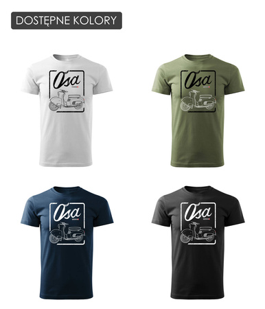 Tričko pro motorkáře se skútrem WFM Osa pánské tmavě modré