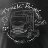 Iveco truck tričko dárek pro řidiče kamionu TIR pánské černé REGULAR