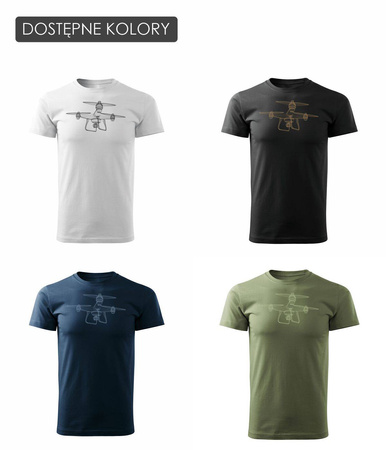 Tričko DJI s kvadrokoptérou pánské tmavě modré REGULAR