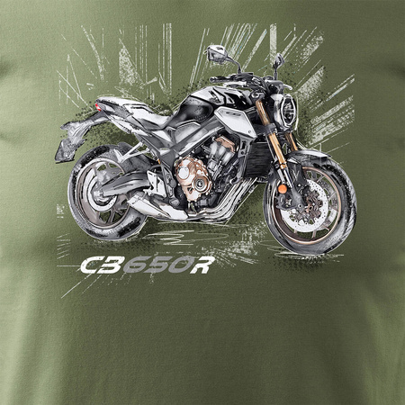 Honda CB650R CB 650 R pánské khaki tričko na motorku REGULAR