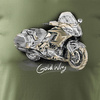 Honda Goldwing pánské tričko na motorku khaki