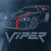 Pánské tričko Dodge Viper s autem tmavě modré REGULAR