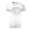 Automobilové tričko s autem malé Fiat 126p maluch pánské bílé REGULAR