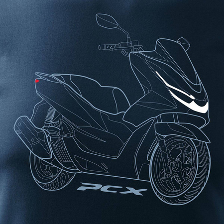 Honda PCX pánské námořnicky modré tričko REGULAR na motorku