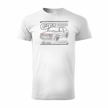 VW Golf 2 II pánské tričko s motivem auta bílé REGULAR