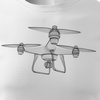 Tričko DJI dron kvadrokoptéra pánské bílé REGULAR