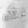 Honda Goldwing pánské tričko s motorkou bílá REGULAR