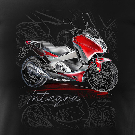 Honda Integra pánské tričko na motorku černé REGULAR