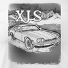 Pánské tričko jaguar xjs collector car bílé REGULAR