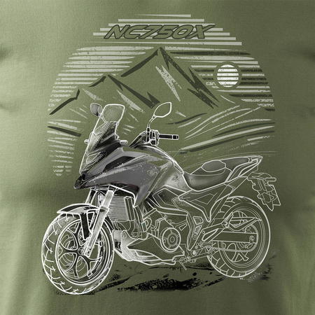 Honda NC 750 X NC750X pánské khaki tričko na motorku REGULAR