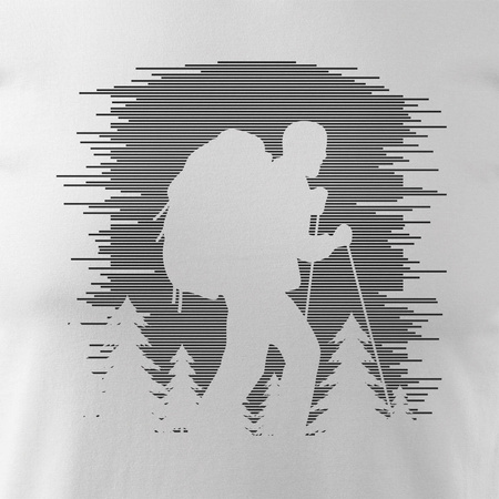 Outdoorové tričko pro turisty Tatra stan trekking pánské bílé REGULAR