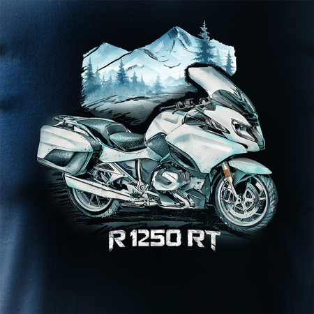 BMW R 1250 RT pánské tmavě modré tričko REGULAR motorka motorka