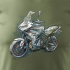 Kawasaki Versys 650 KLE 650 pánské khaki tričko na motorku motocykl
