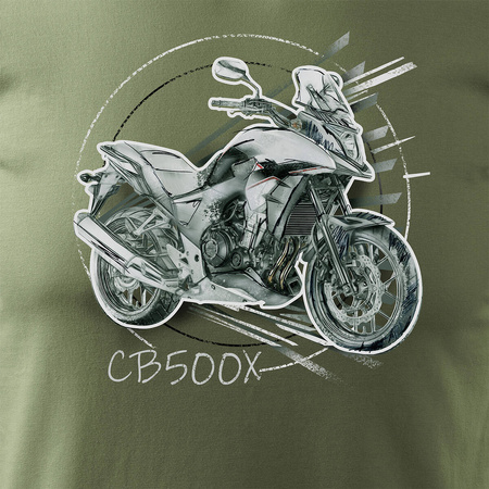 Honda CB 500X 500 X pánské khaki tričko na motorku REGULAR