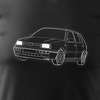 VW Golf 3 tričko s autem Golf pánské černé REGULAR