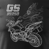 BMW GS 1250 ADVENTURE pánské tričko na motorku černé REGULAR