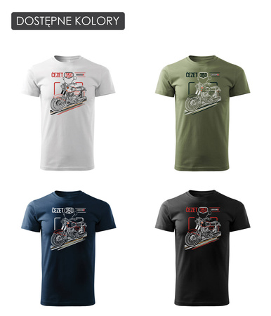 Cezet Cezeta 350 pánské modré tričko REGULAR na motorku