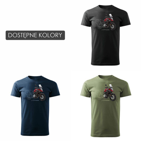 Suzuki V-strom Vstrom DL 650 XT pánské khaki tričko na motorku REGULAR