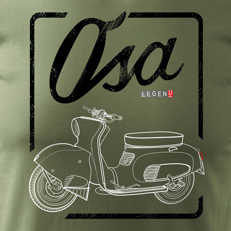 Tričko na motorku pro motorkáře se skútrem WFM Osa pánské khaki tričko na skútr