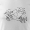 Suzuki Hayabusa pánské tričko na motorku bílé REGULAR