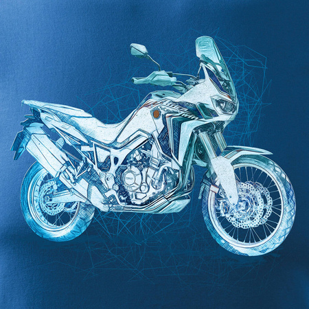 Honda Africa Twin CRF1100L modrá tmavě modrá motorka motocykl tričko