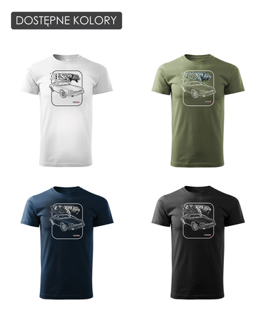 Pánské sběratelské tričko s motivem vozu jaguar xjs tmavě modré REGULAR