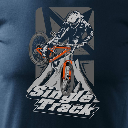 MTB Downhill pánský dres na horské kolo tmavě modrý REGULAR