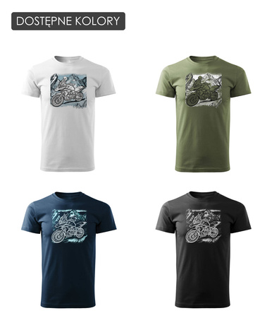 BMW GS 1250 ADVENTURE pánské tričko na motorku černé REGULAR