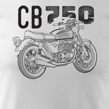 Honda CB 750 pánské tričko na motorku bílé REGULAR