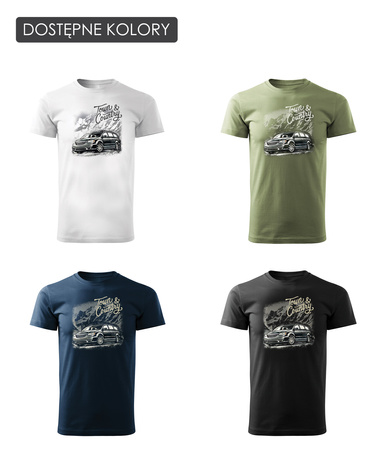 Chrysler Town and Country pánské tričko s motivem auta bílé REGULAR