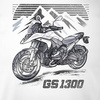 Motorka tričko BMW GS R 1300 sběratelské pánské bílé REGULAR