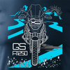Tričko s motorkou BMW GS 1250 ADVENTURE pánské tmavě modré REGULAR