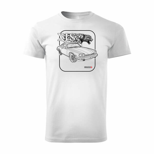 Pánské tričko jaguar xjs collector car bílé REGULAR