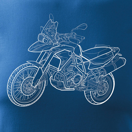 Tričko s motorkou BMW GS 800 ADVENTURE pánské REGULAR modré